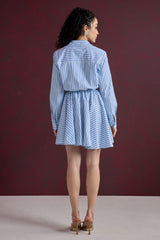 Azure Tie-Waist Dress