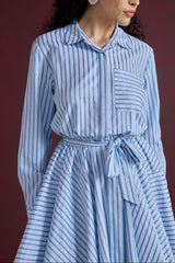 Azure Tie-Waist Dress
