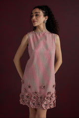Petal Gingham Mini Dress
