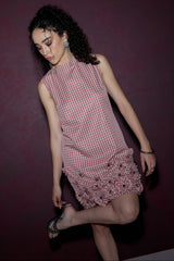 Petal Gingham Mini Dress