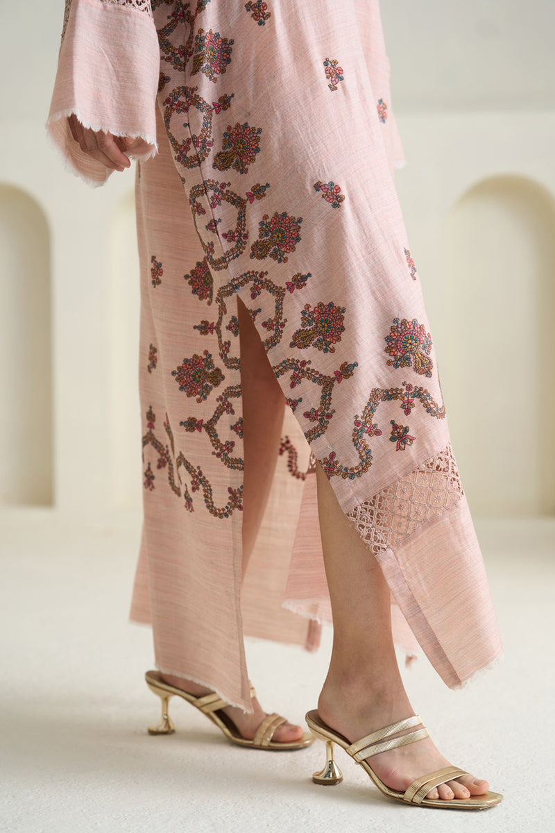 Pink Pashmina Kaftan