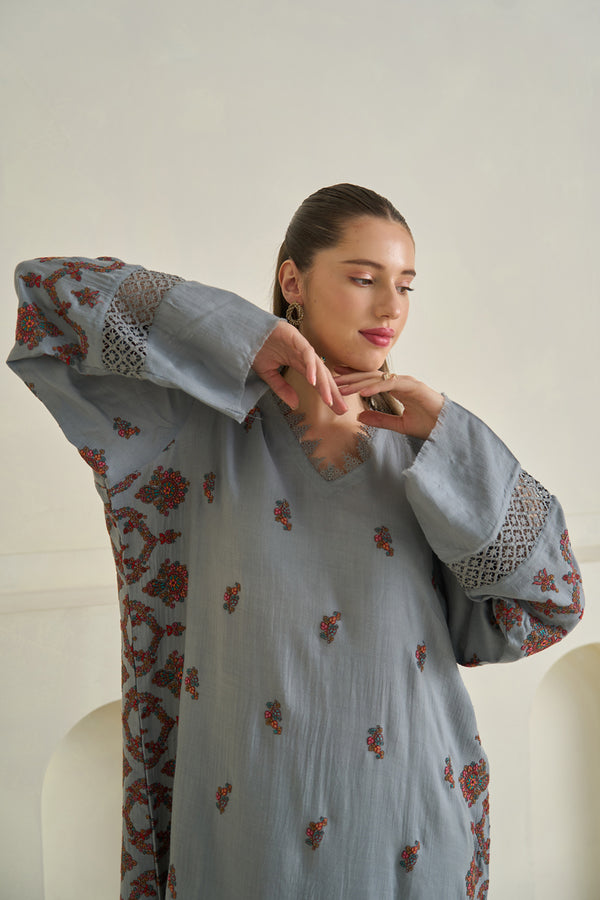 Blue Pashmina Kaftan