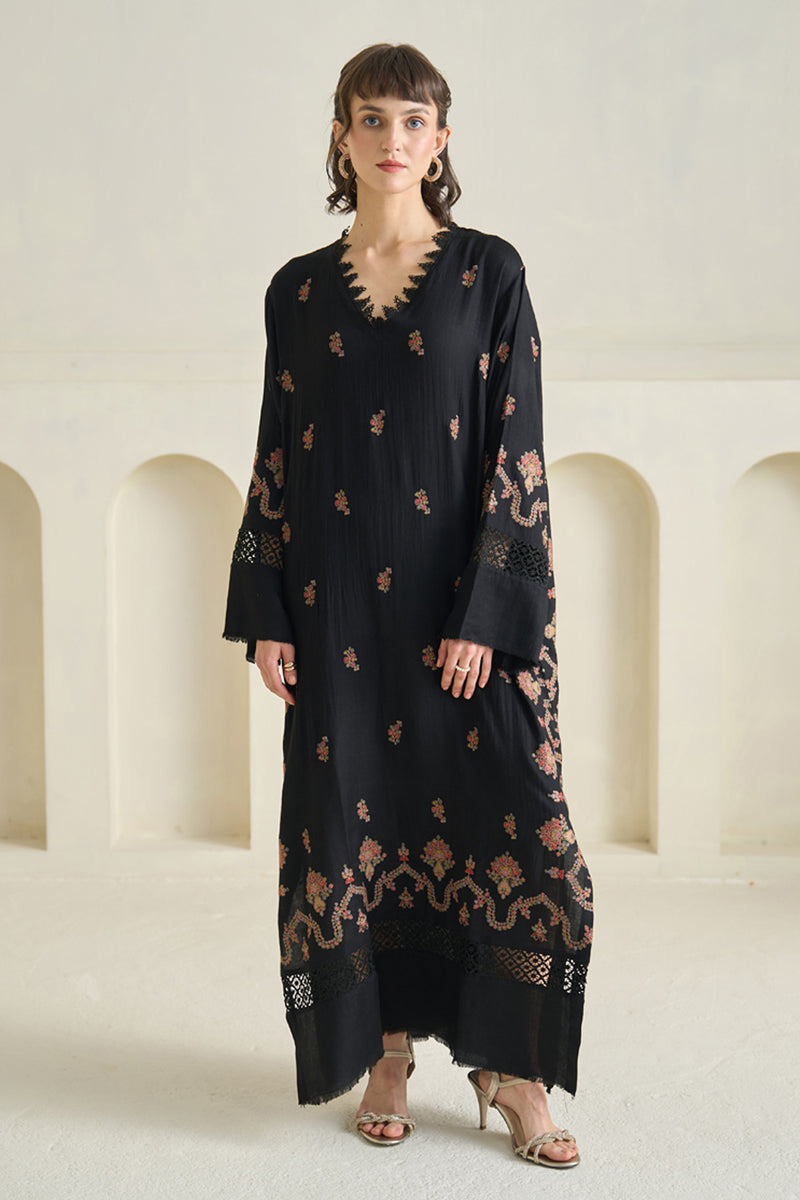 Black Pashmina Kaftan