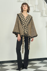 Gold & Black Tweed Cape