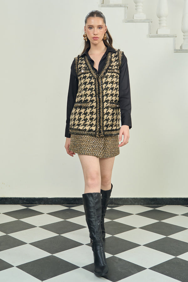 Gold Tweed Co-ord Set