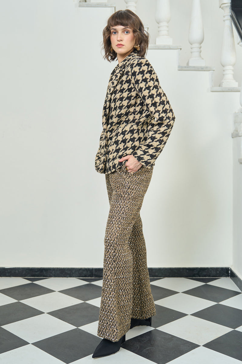 Gold Tweed Pants