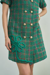 Green Tweed Dress