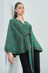 Green Tweed Cape