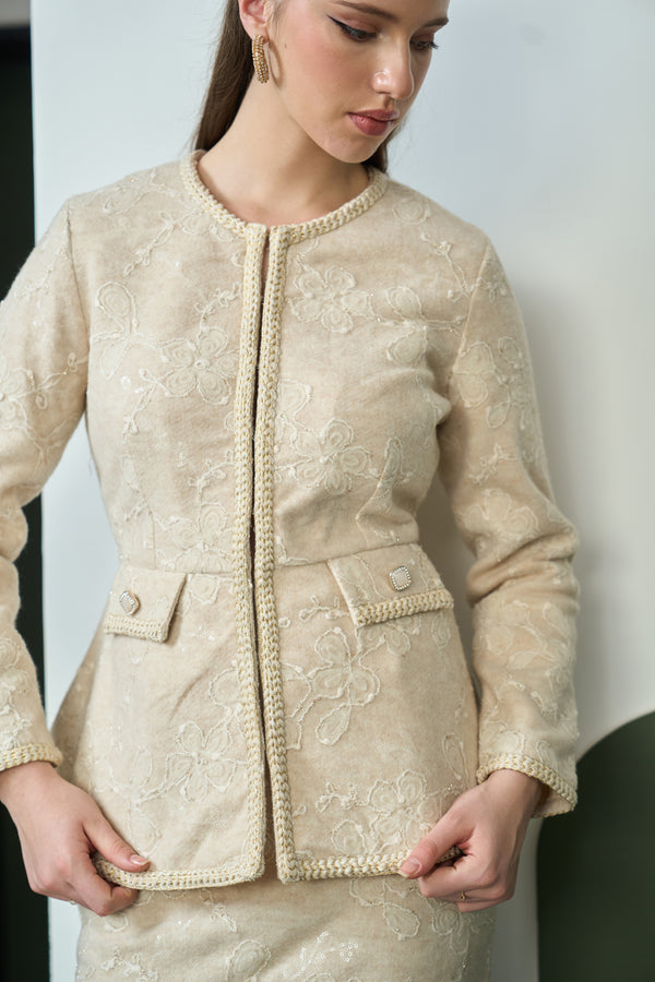 Ivory Peplum Jacket