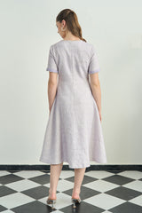 Lilac Tweed Long Dress