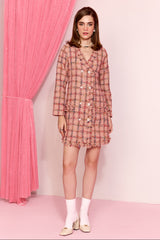 Nriti Shah In Our Lucille  Pink Check Dress