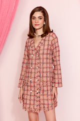 Lucille  Pink Check Dress