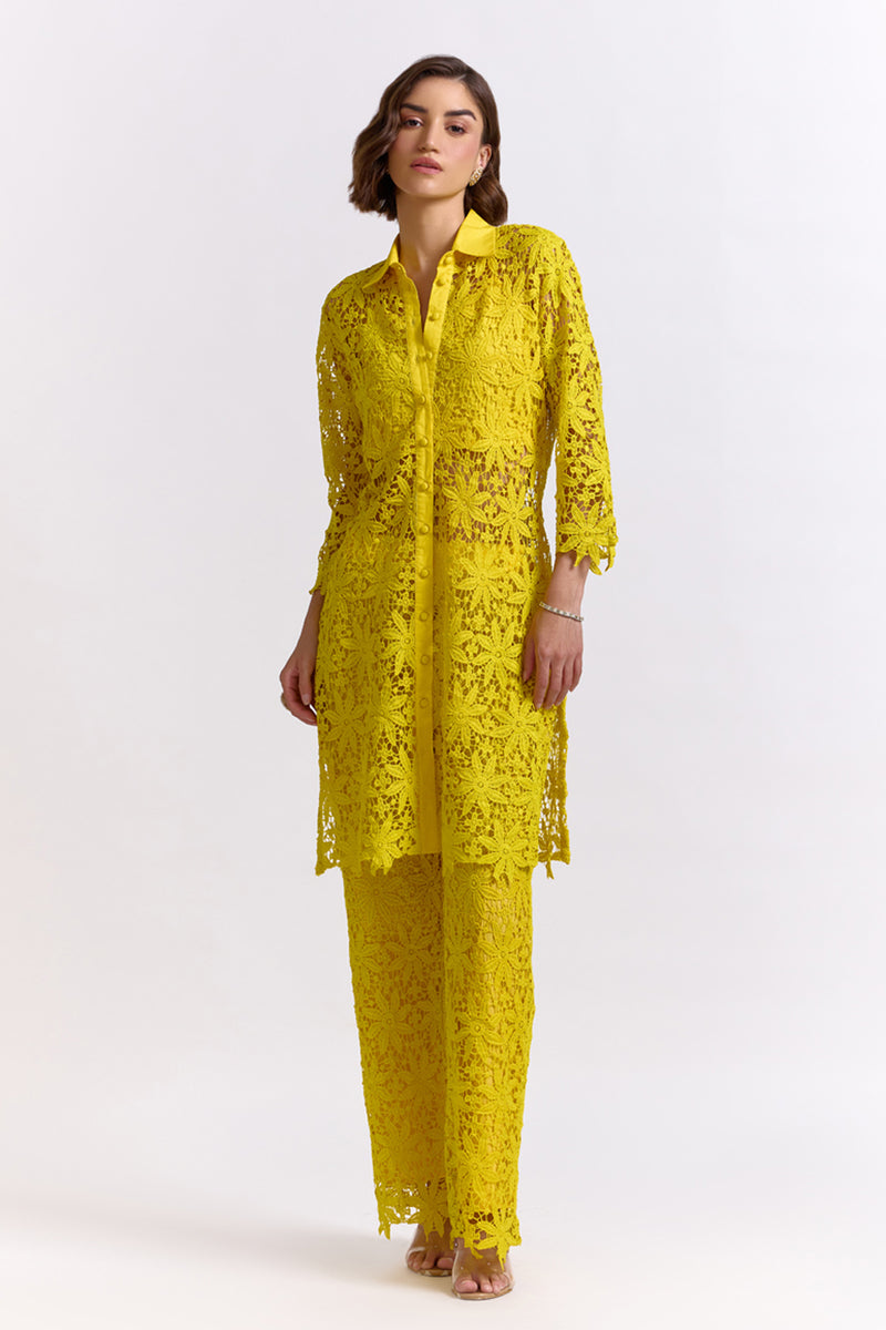 Kirin Yellow Lace Co-ord Set