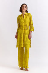 Kirin Yellow Lace Pants