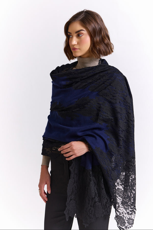 Dark Blue Pashmina Shawl