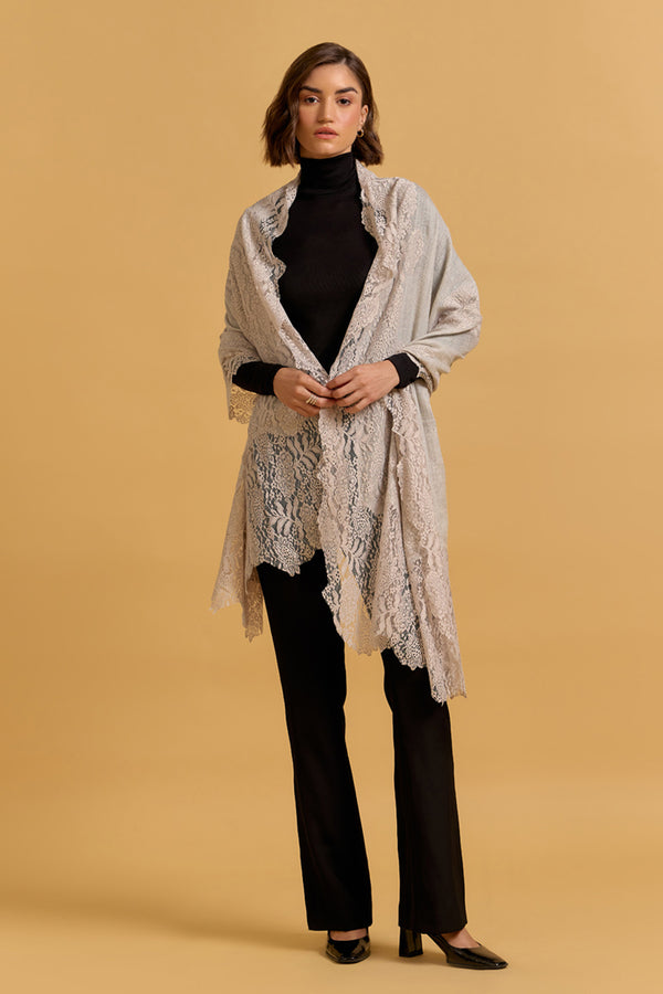 Light Grey Pashmina Shawl