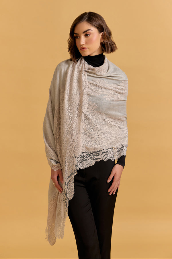 Light Grey Pashmina Shawl