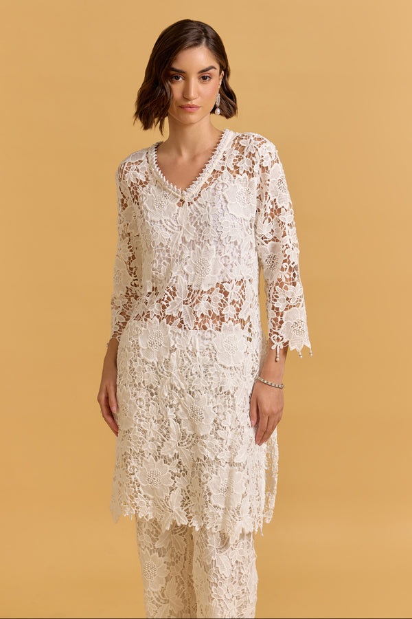 Anisa White Lace Top