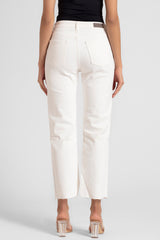 White Straight Pants