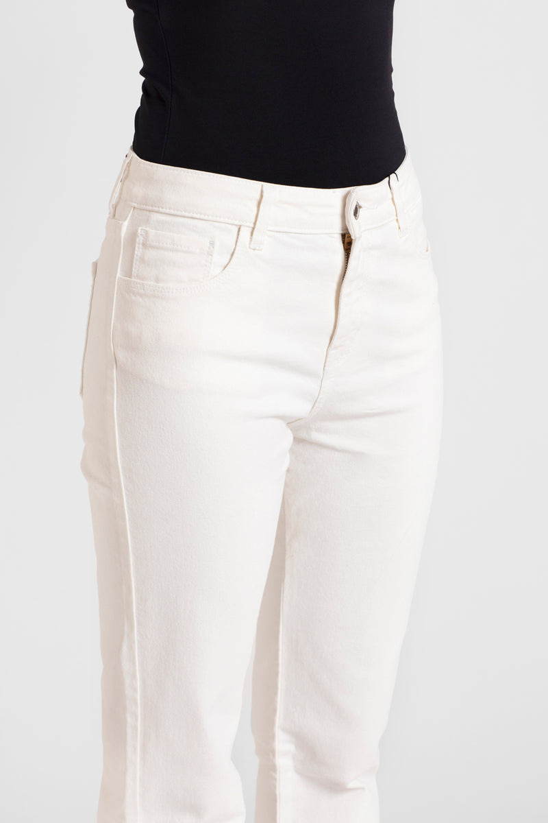 White Straight Pants