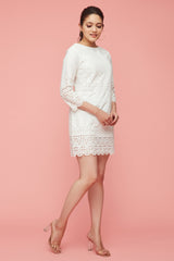 Short White Lace Dress