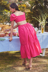 Hot Pink Tier Dress