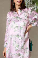 Hydrangea Shirt Dress