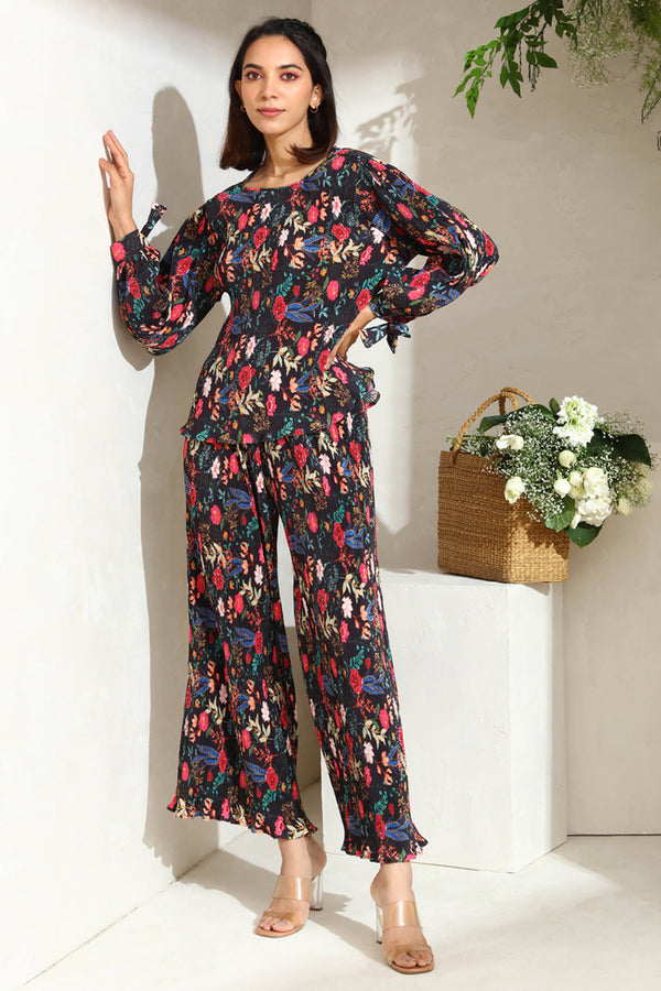 Floral Pleated Co-ord Set